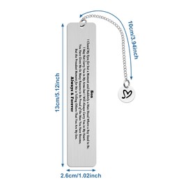 Inspirational Bookmark for Son to My Son Bookmark Son Birthday Bookmark from Mom Bookmarks for Book Lovers Reader Gifts Back to School Gifts Christmas Anniversary Thanksgiving Gifts for Him