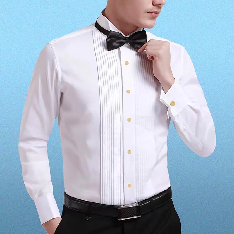 Dannyshi Cufflinks for Men and Tuxedo Shirt Studs Set with