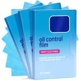 3 Packs Oil Blotting Papers for Face (180 Sheets) - Oil Absorbing Blotting Sheets for Oily Skin, Makeup-Friendly & Portable Oil Wipes