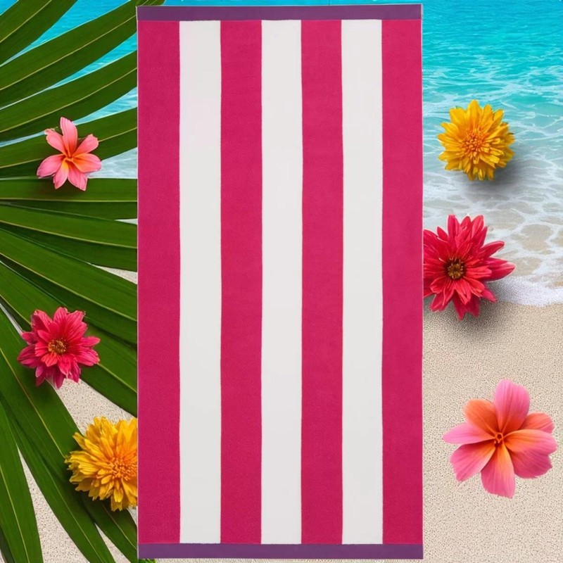 fonefunshop Großes Strandtuch, Cabana-Handtuch, übergroß, gestreift, 91 x 172 cm,