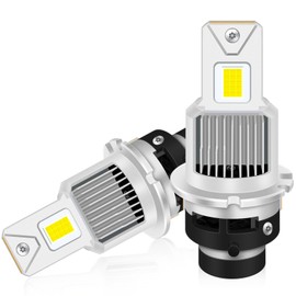 Fenikso D2S LED Headlights, Super Bright, White, 6500K, D2R LED, Plug and Play, Double-Sided Emission, With Fan, No Wiring Needed, No Modification Required, Direct Replacement for Original, Built-In