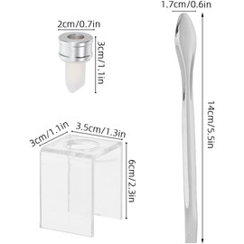 USHOBE Kit para hacer lip gloss con espátula de silicona y vaso graduado, incluye herramientas para reparar labios rotos, adecuado para principiantes y uso en casa para proyectos
