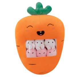 OUKEYI a Bag of Snack Pillow,Cute Throw Pillow Stuffed Carrot Plush Toys Pillow Cushion,Removable Fluffy Creative Gifts for Teens Adults Birthday Wedding Party SuppliesGift Kids