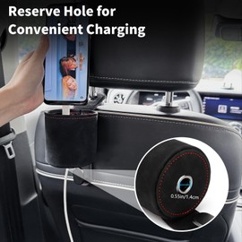 LECART Cup Holder for Car Seat Back Storage Hook Purse Multifunctional Headrest Hanger Organizer Cup Holders Black 2 Pack