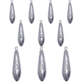 Drop Shot Fishing Weights Sinkers Teardrop Weights Bass Fishing Sinkers for Freshwater Saltwater Fishing Gear 1oz to 8oz