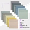 Mr. Pen- Transparent Sticky Notes, 3”x3”, Neutral Tones, 12 Pads,
