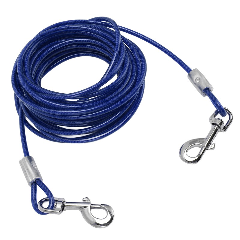 Dog Tie Out Cable Steel Wire Double Head Bite Resistant
