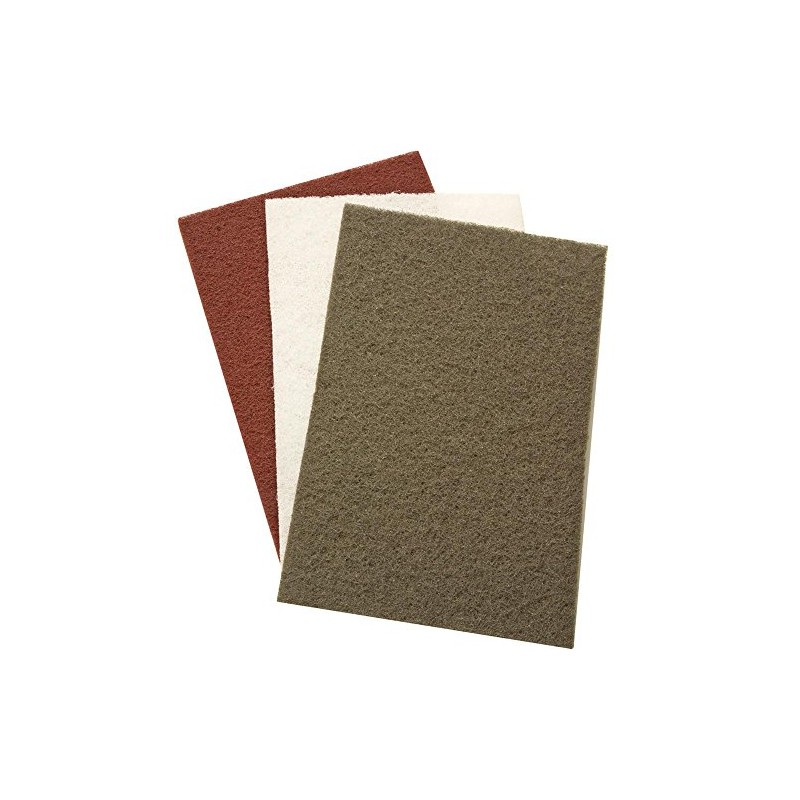 Extra Fine Synthetic Finishing Pads, White (3-Pack)