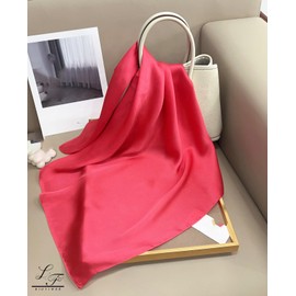 Hioyiwse Scarf Satin Square Neck Head Scarf for Women solid color square scarf handkerchief purse scarf headband scarf 23.6× 23.6 D1