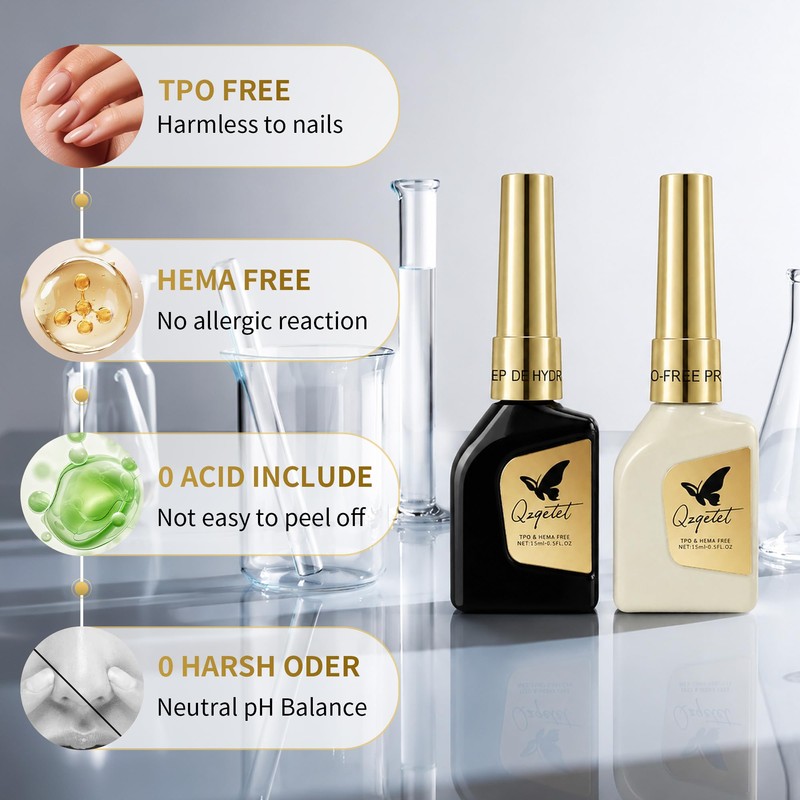 Nail Primer & Dehydrator Set, Preparation for Gel & Acrylic