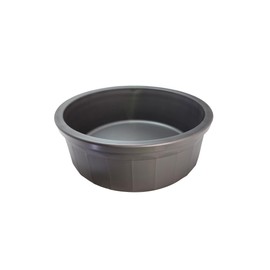 Pet Crock Bowl – Thick Durable Plastic Non-Tip Food & Water Dish for Dogs, Cats & Small Animals – Indoor/Outdoor – Chew Resistant, Easy Clean (Gray, Medium 16oz)