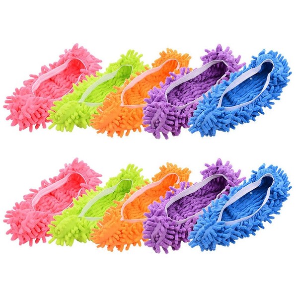 YFFSFDC Mop Slippers, Room Shoes, Floor Mop, Cleaning Slippers, Cleaning Mop, 5-color