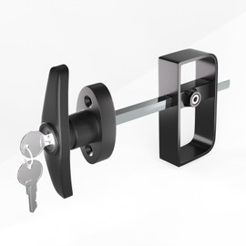 JZVXX 2Pack Shed Lock, 5-1/2" Steam with 4 Keys, Shed Door Latch, Door Lock Latch, Shed Door Hardware- Black