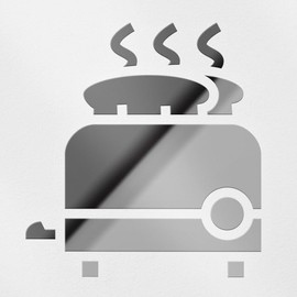 Decal Stickers of Toaster (Metallic Silver) (Set of 2) Premium Waterproof Vinyl Decal Stickers for Laptop Phone Accessory Helmet Car Window Mug Tuber Cup Door Wall - BICVER1e49522SIW19Y24