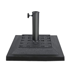 COBANA 26.5lb Heavy Duty Umbrella Base, 17.3’’ Square Patio Market Umbrella Stand Weight, Black