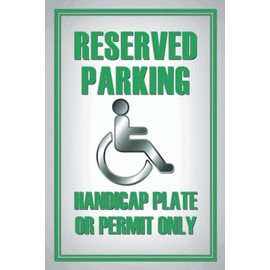 Ontrada Holzschild 20x30cm Parking handicap plate or Holz Schild