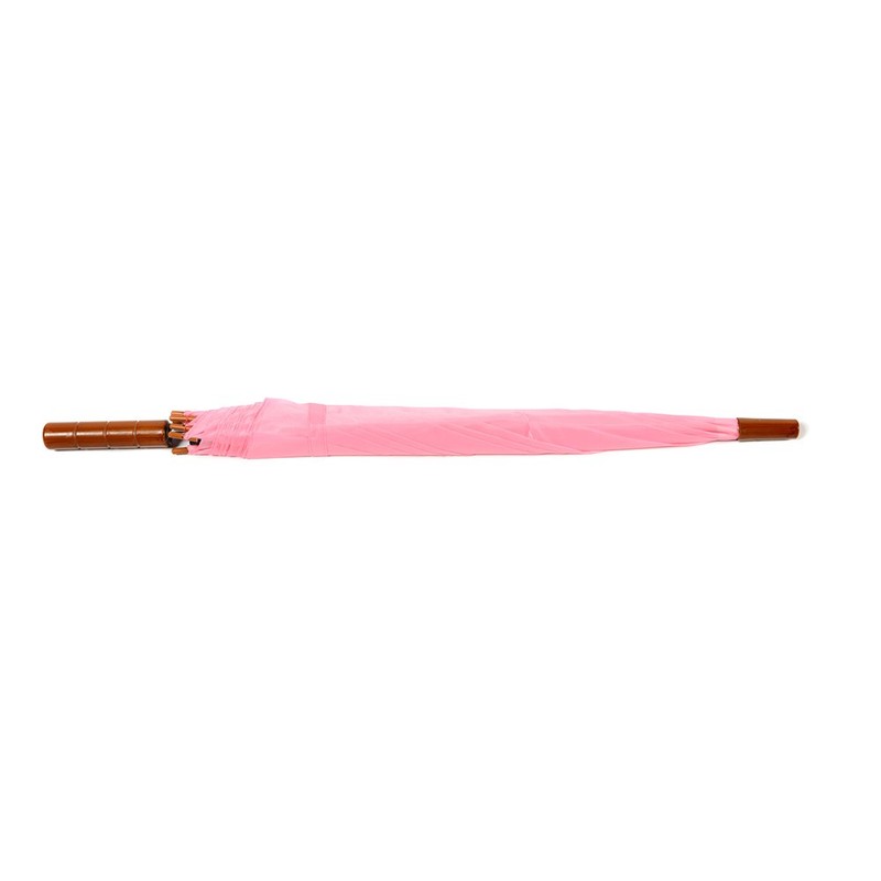 Jollybrolly Pink Straight Stick Lightweight Auto Open Umbrellas- 65cm Length,