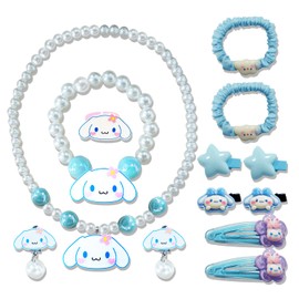 AIOSUY Party Bag Birthday Set 13 Pieces, Jewellery Girls Set, Party Gift Bracelet Necklace Hair Clips Hair Ring Earrings Ring, Birthday Party Bag for Girls Party Birthday Carnival, Plastic