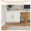 Memorywuu 2 Pcs Built-in Cabinet Doors with Silver Handles 16.25