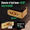 Gemasp Hasp Latch with Lock, 90 Degree Solid 304 Stainless