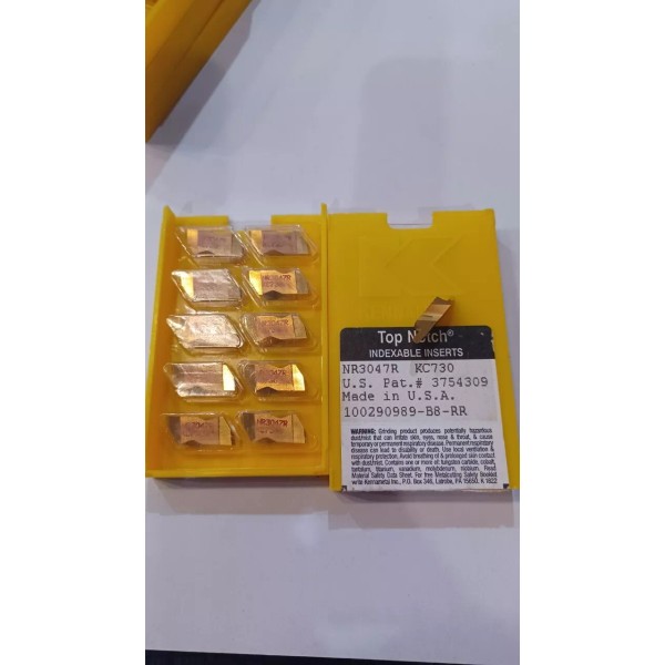 Kennametal (5) Kennametal NR3047R KC730, 1112966, 5 pieces, Solid Carbide,