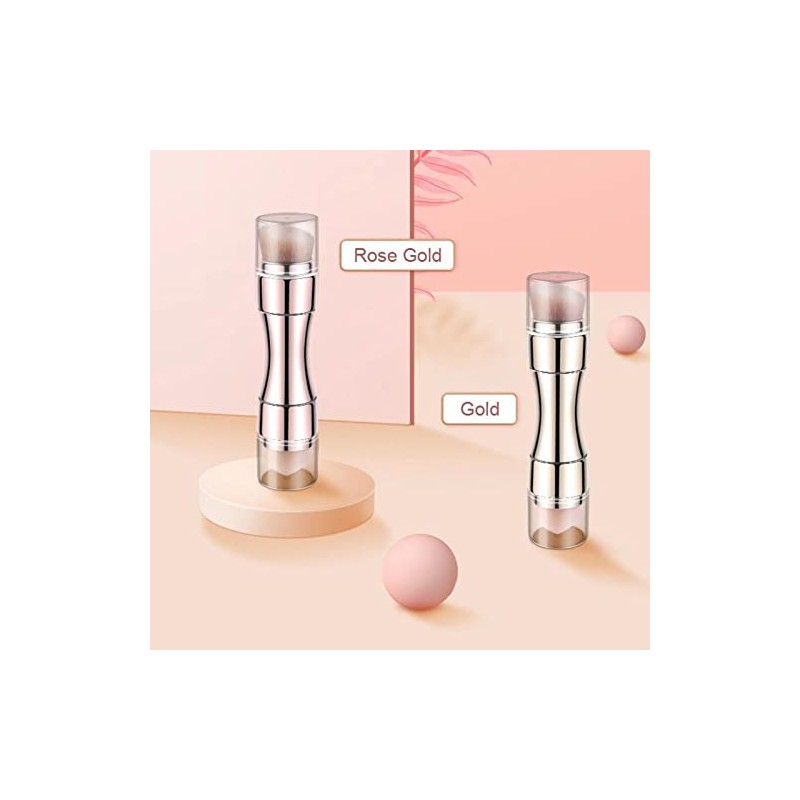 Set de brochas de maquillaje portátil 4 en 1: cerdas