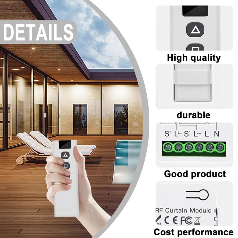 Sporgo Wireless Roller Shutter Control Retrofit Set: Wireless Switch for