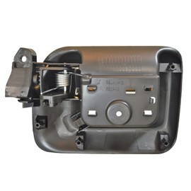 PT Auto Warehouse GM-2549MA-FL - Inner Interior Inside Door Handle, Black Housing, Black with Chrome Insert Lever - Without Memory Seat Hole, Driver Side Front, Replaces 23142289