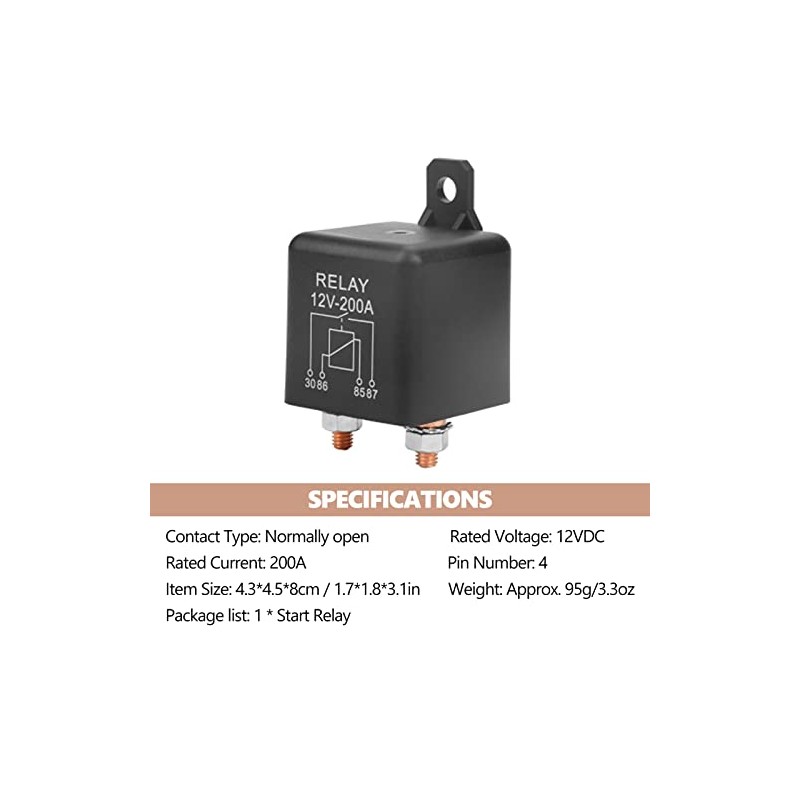 Starter Relay WM686 12VDC 200A 4 Pin ON Off Car