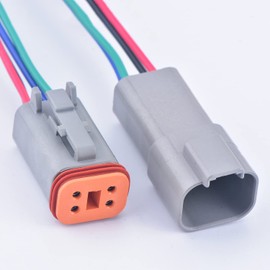 DECKBU 4 Pin Automotive Sealed Electric Plug Male Female Waterproof Connector Wire Harness DT Series DT06-4S DT04-4P