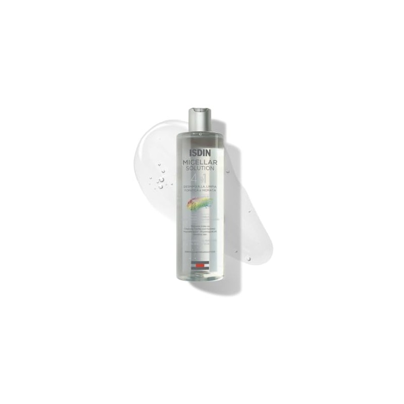 ISDIN Micellar Solution 4 en 1 Agua Micelar: Limpia, Desmaquilla,