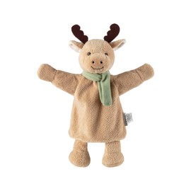 Hand Puppet Elk Soft Toy for Kasperle Theatre Storytelling and First Role Play Toy for Girls and Boys