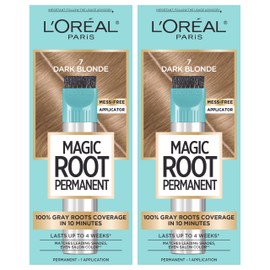 L’Oréal Paris Magic Root Permanent Hair Color, 10 Minute Hair Dye Kit to Rescue Roots with 100% Gray Hair Coverage, 7 Dark Blonde, 2 Pack (Packaging May Vary)