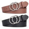 UnFader Pack 2 Women Belts for Jeans with Fashion Sliver