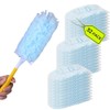 33Pcs Disposable Duster Refills, 360° Double-Sided Duster Traps with Handle