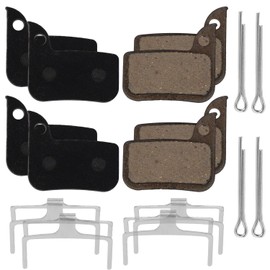 lasuroa 4 Pairs Bicycle Disc Brake Pads, Low Noise Bike Brake Pads Wear Protection Bicycle Accessories Replacement Compatible with Sram RED Road