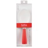 Pearl Metal Softia C-3690 Standing Grip Soft Rice Spoon, Red
