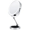 MILONT 9" Lighted Makeup Mirror,1X/10X Magnifying Vanity Mirror with Height