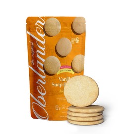 Oberlander Gluten Free, Certified Kosher For Passover, Snackable, "SUGAR FREE" Vanilla Snap Cookie, Dairy Free, Soy Free, Vegan, 5.5oz
