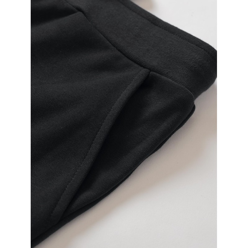 Weintee Women's Petite Sweatpants Jogging Pants with Pockets L Black