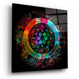 Epic Art 'Cardano Crypto Coin' Acrylic Glass Wall Art, 12"x12"