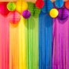 12pcs Rainbow Paper Honeycomb Balls,Colourful Hanging Tissue Pom poms for