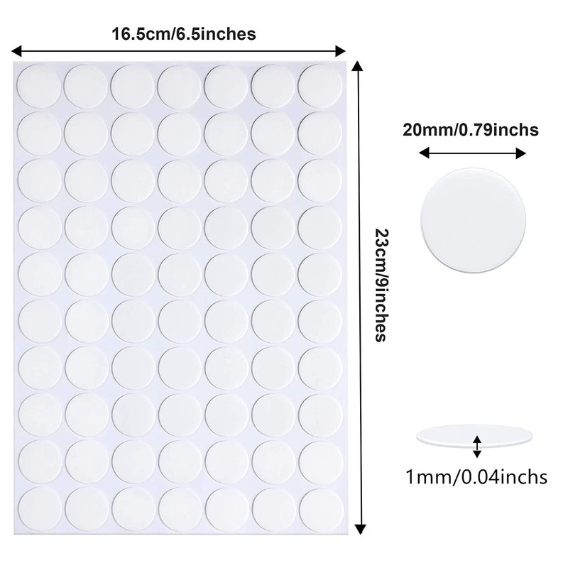 JCZD 280 Pcs Double Sided Sticky Dot Stickers Removable Round