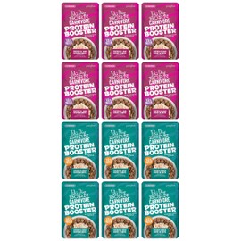 Felicia's Fabulous Finds Tiki Dog Born Carnivore Protein Booster in Broth Grain Free Topper 2 Flavor Bundle: 6 Chicken & Duck and 6 Chicken & Lamb (12 Pouches Total, 2.1 Ounces Each)