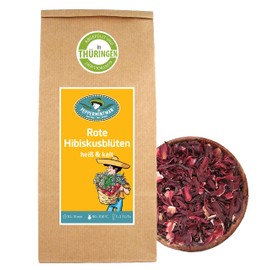 Red hibiscus flowers 60 g - flowers for hibiscus tea without artificial colours - thirst quenching tea - peppermintman