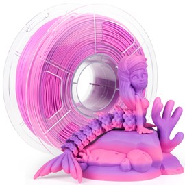 iSANMATE PLA+ Rainbow Filament, Gradient Multicolors, Color Change, 3D Printing Filament 1KG