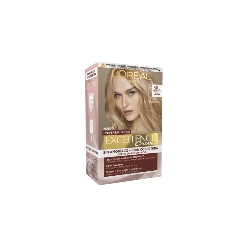 L'Oréal Tinte Imedia Permanente Sin Amoniaco 9u Rubio Claro Universa