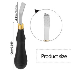 DIUDUS Leather Rougher, Leather Roughing Tool, Leather Edge Detail Rougher Roughing Leather Surface Polish File Tool with Ergonomic Handle Leather Working Leathercraft Tools for Edge Polishing(10mm)