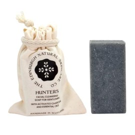 Hunter 100% Natural Handmade Face Soap Bar with Activated Charcoal | Deep Cleansing Charcoal Face Cleanser for Men | Removes Dead Skin, Unclogs Pores | Vegan, Cruelty-Free | 100g