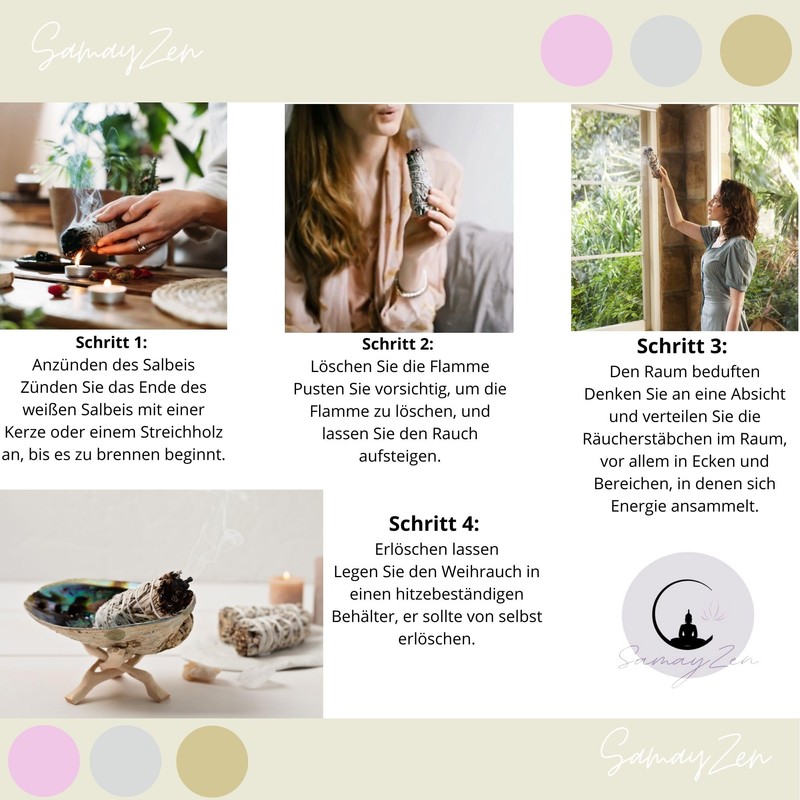SamayZen White Sage Burning and Palo Santo - Energetic Cleansing